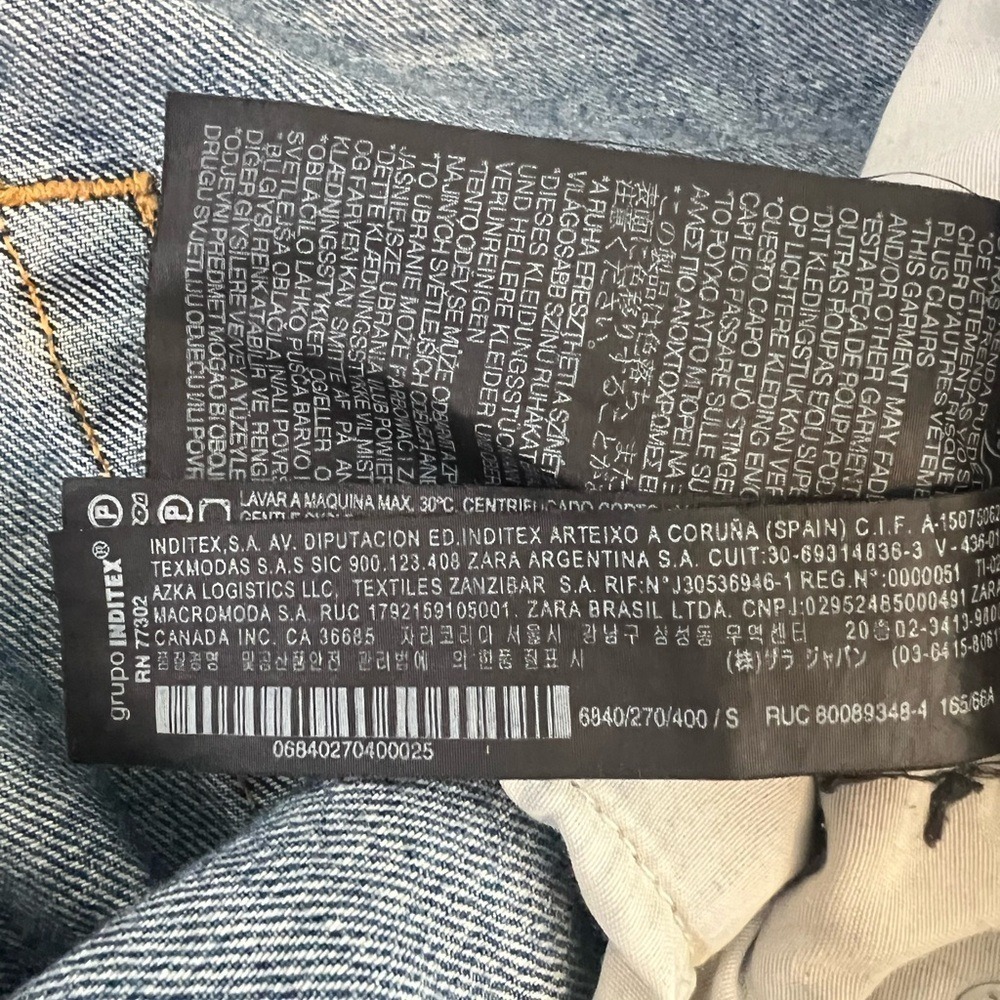 Zara Studio Wide Leg Distressed High Rise Jeans Blue Size S - Picture 5 of 16